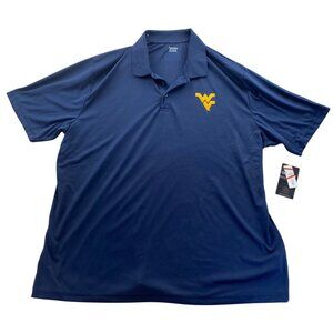 West Virginia Mountaineers Polo Shirt 3XL Captivating Navy NCAA 27" P2P NWT